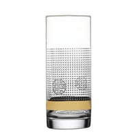 طقم كاسات زجاجية مذهبة بزخرفة فاخرة وتصميم معاصر