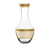 ابريق زجاجي فاخر بزخرفة مذهبة مستوحاة من الطراز ال...