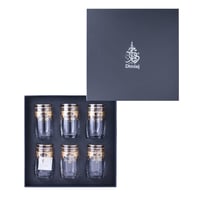 طقم كاسات كريستال فاخرة بزخرفة ذهبية مفردات مختلفة...