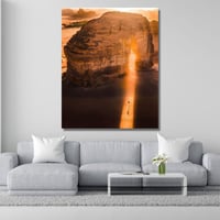 لوحة جدارية مطبوعة على لوح خشب MDF بنقش منطقة العل...