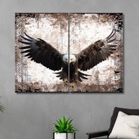 طقم من لوحتين كنفاس جدارية الصقر