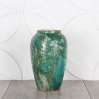 مزهرية كلاسيكية ، لون فيروزي ، حجم متوسط