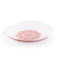 طقم صحون زجاجية مذهبة فاخرة بزخرفة انيقة مستوحاة م...