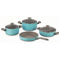 كوركماز ميا ماجنوليا طقم طبخ جرانيت أزرق 7 قطع - a...