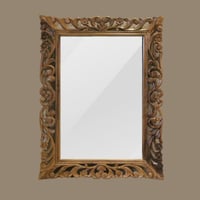 مراية مدخل خشب بني معتق 90*110 سم