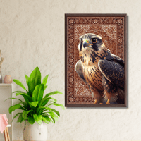 لوحة مطبوعة - ديكور جدارية ل الصقر مع نقشة الزل