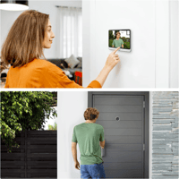 كاميرا عرض الباب الذكي واي فاي DP1C مع بطارية لاسل...