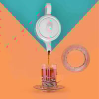 صحن تقديم زجاج مذهب بتصميم عصري يضيف لمسة من الانا...