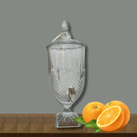 موزع عصير ومشروبات زجاجي كرستالي - 5 لتر