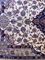 سجادة إصفهان حرير مع الصوف تك خفت اساس حرير نسيج ي...