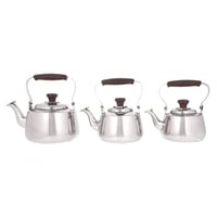 مجموعة غلايات شاي استيل 3 قطع من السيف - سعة 0.8/1...