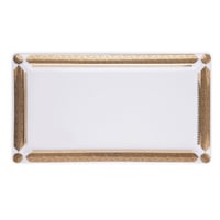 صحن وصينية تقديم بزخرفة ذهبية مستوحاة من الطراز ال...