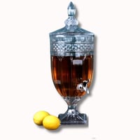 موزع عصير ومشروبات زجاجي كرستالي - 3 لتر