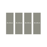 جدارية طقم من 4 لوحات مطبوعة للخيل مع فتاة مع السج...