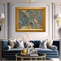 لوحة جدارية كلاسيكية مطبوعة ومغلفة بالزجاج - الفنا...