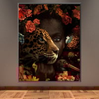 عيون من الأدغال - جدارية كانفس