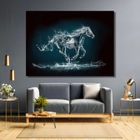 لوحة جدارية مطبوعة على لوح اكريلك الخيل
