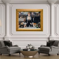 لوحة جدارية كلاسيكية مطبوعة ومغلفة بالزجاج - الفنا...