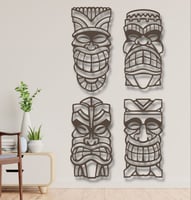 منحوتة خشبية لوحة ديكور نقشة تجريدية افريقية - اخت...