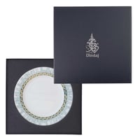 صحن بورسلان اخضر مذهب بتصميم عصري