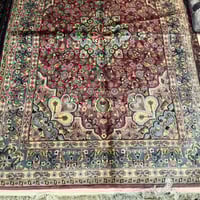 سجادة نسيج يدوي باكستاني صوف مع الحرير | مقاس: 1.8...