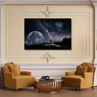 لوحة جدارية كنفاس مطبوعة وديكور البحر