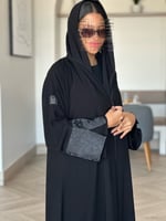 عباية " كوثر" بأكمام جاكار فخم