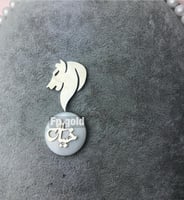 بروش صدف اسد مطلي فضه