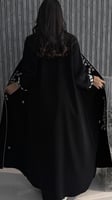 عباية كلوش مزينة بشك فضي مميزة