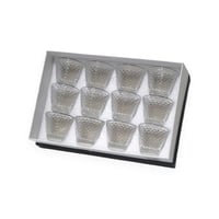 طقم فنجال شفاف وسط