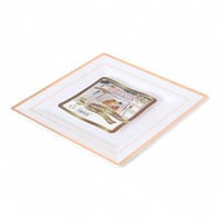 صحون حلا بلاستيك للسفره 3 حبه25*25سم