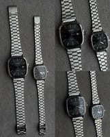 كاسيو LTP كبلز اسود والساعة فضي