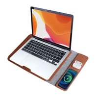 شنطة لابتوب مع شاحن لاسلكي (بني)