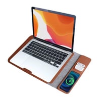 شنطة لابتوب مع شاحن لاسلكي مع ستاند (بني)