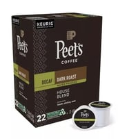 كبسولات قهوة داكنة بدون كافيين من بيتس | 22 كبسولة