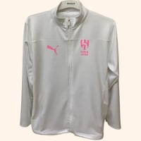 جاكيت شتوي نسائي نادي الهلال الجديد ابيض بفتحة إصب...