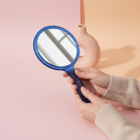 مرآة مزدوجة على الوجهين - مصنوعة يدويًا بتشطيب لون...