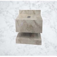 مغسلة ديكور بورسلان بلمسة رخامية بدون حوض 60x50