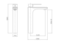 خلاط مغسلة نحاس طويل إيطالي ماركة DOOX كروم