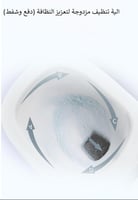 كرسي حمام أفرنجي دفع وشفط مقاس 25 سم ماركة AUSHEN...