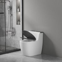 كرسي حمام أفرنجي ابيض اسود 30سم دفع وشفط