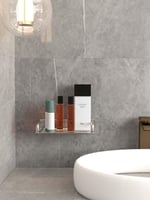 رف حمام المنيوم 30سم مقاوم للصدا والتاكل