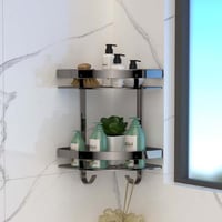 استاند زاوية دبل المنيوم مقاوم للصدا اللون رصاصي