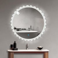 مراية دائرية بإطار اكريليك 60x60 ليد LED ثلاثة الو...