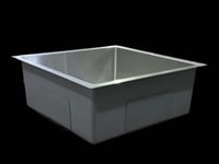 مجلى حوض مطبخ 50x50 مصنوع من الستانلس ستيل ماركة A...