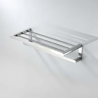 رف مناشف كروم لماع دبل مقاوم للصدا