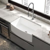 حوض مطبخ راقي من البورسلان 60x50 مقاوم للتشقق والخ...