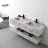 مغسلة ديكور بورسلان بلمسة رخامية شلال حوضين 150x50...