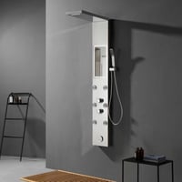 وحدة شاور جداري بمراية مضيئة وبنظام شلال مياه غزير...