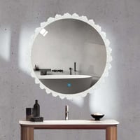 مراية دائرية بإطار اكريليك 60x60 ليد LED ثلاثة الو...